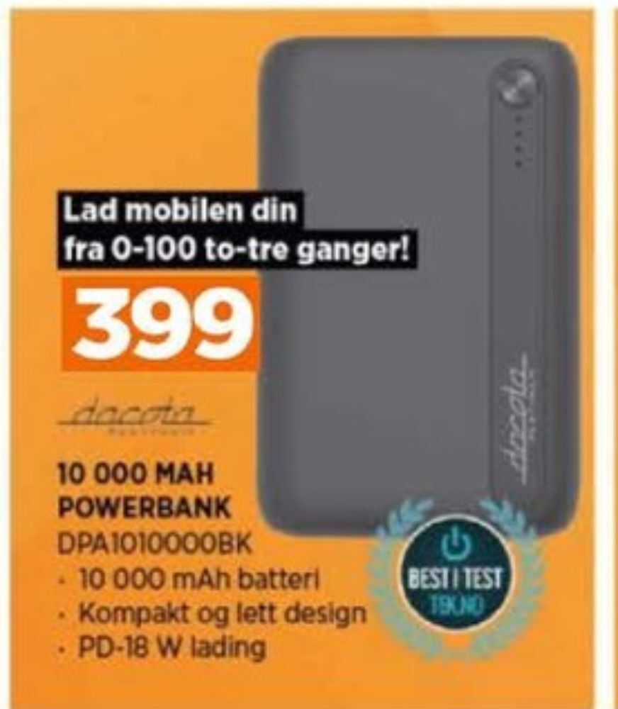 POWER Dacota powerbank tilbud