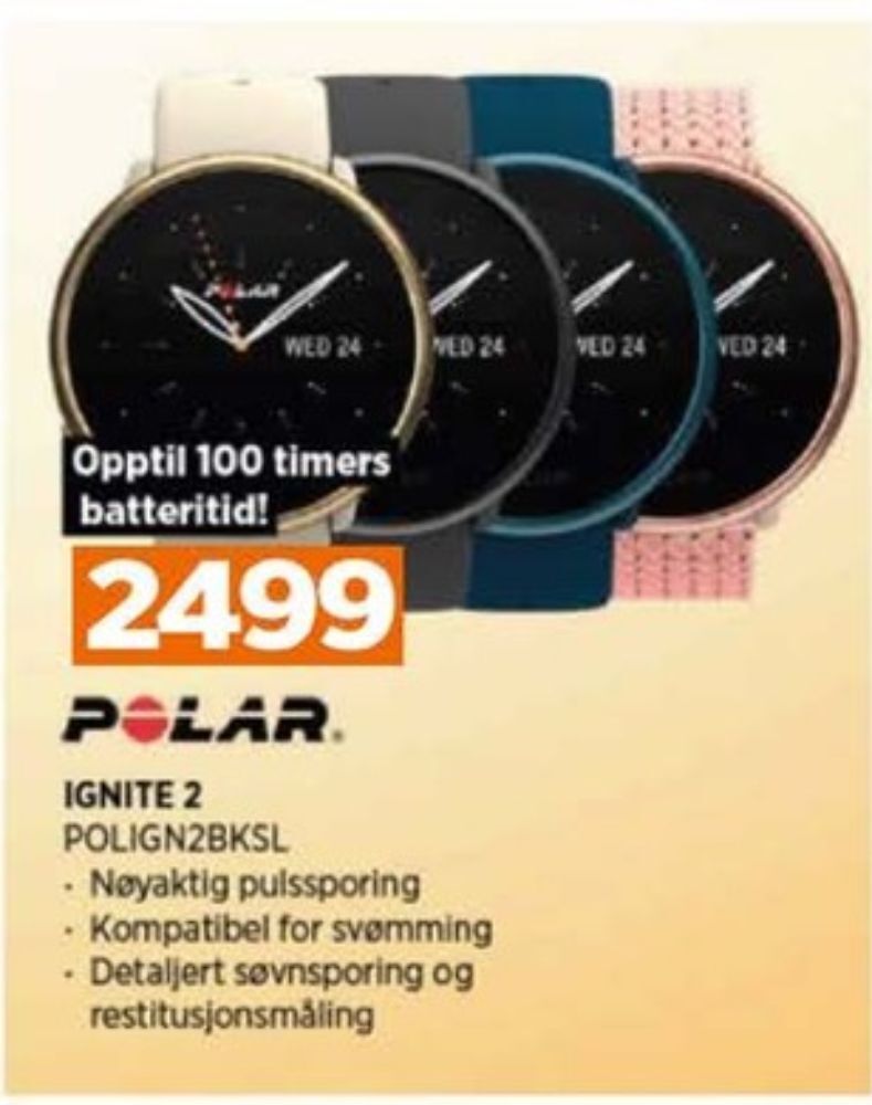 POWER Polar sportsklokke tilbud