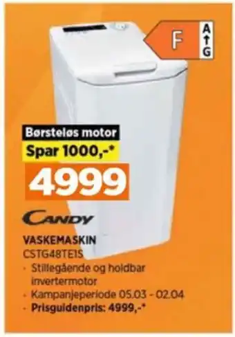 POWER Candy vaskemaskin tilbud