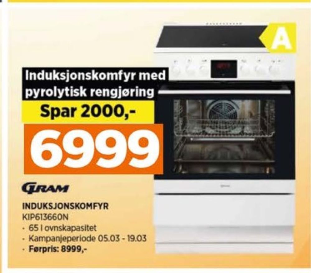 POWER Gram komfyr tilbud