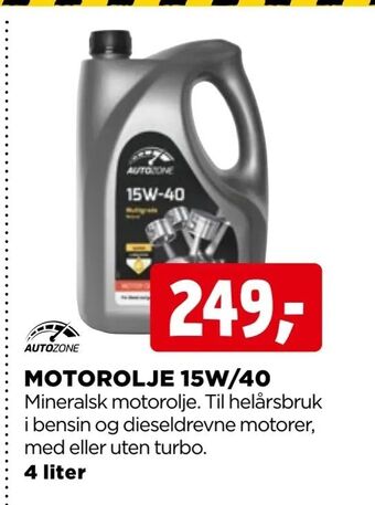 jem & fix Motorolje 15w/40 tilbud
