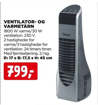 jem & fix Ventilator- og varmetårn tilbud