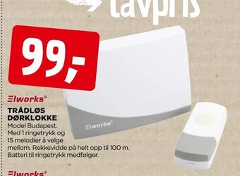 jem & fix Trådløs dørklokke tilbud