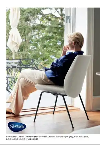Møbelringen Stressless® Laurel Outdoor stol tilbud