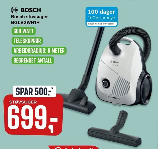 Skousen Bosch støvsuger BGLS2WH1H tilbud