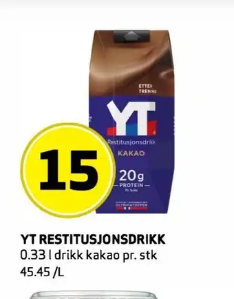 Bunnpris Yt restitusjonsdrikk tilbud