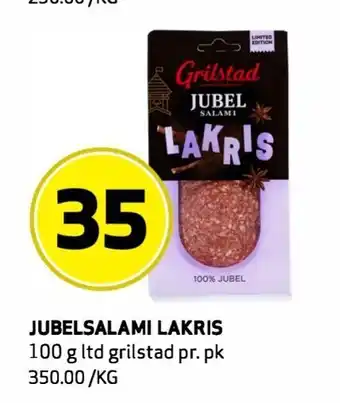 Bunnpris Jubelsalami lakris tilbud
