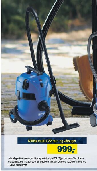 Megaflis Nilfisk multi ii 22 tørr- og våtsuger tilbud