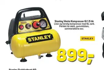 Megaflis Stanley Vento Kompressor 1,5 hk tilbud