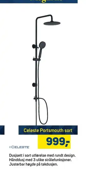 Megaflis Celeste Portsmouth sort tilbud