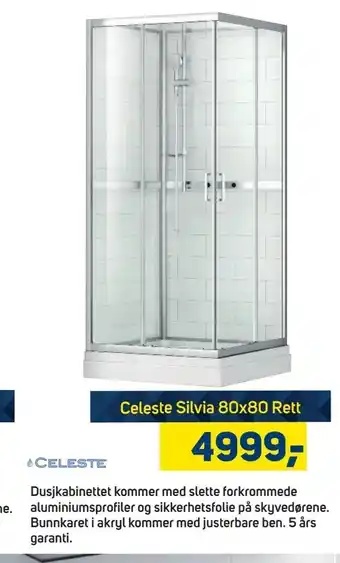 Megaflis Celeste Silvia 80x80 Rett tilbud