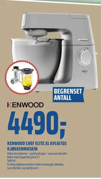 Coop Obs Kenwood chef elite xl kvl6170s kjøkkenmaskin tilbud