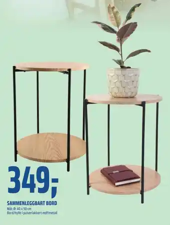 Coop Obs Sammenleggbart bord tilbud