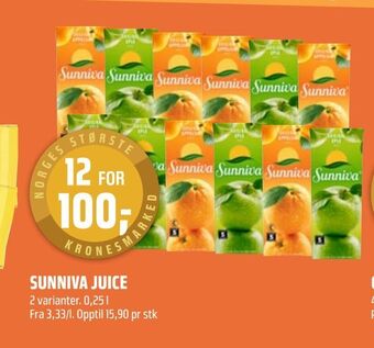 Coop Obs Sunniva juice tilbud