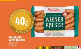 Coop Obs Finsbråten wienerpølser tilbud