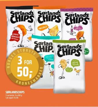 Coop Obs Sørlandschips tilbud