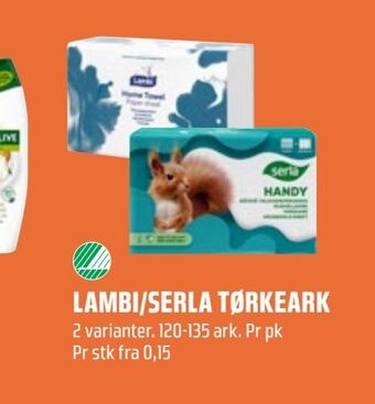 Coop Obs Lambi/serla tørkeark tilbud