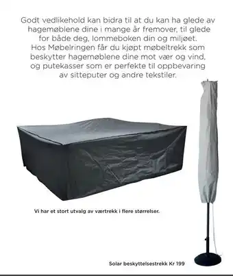 Møbelringen Solar beskyttelsestrekk tilbud