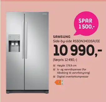ELON Samsung Side-by-side RS50N3403SA/EE tilbud