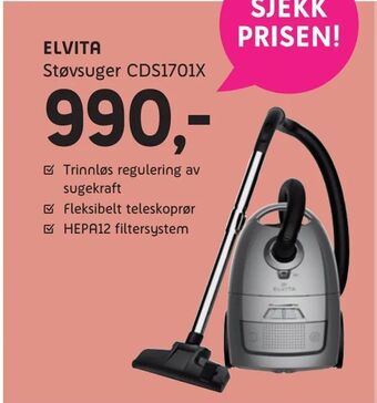 ELON Elvita Støvsuger CDS1701X tilbud