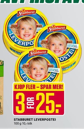 Europris Stabburet leverpostei tilbud