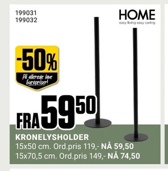 Europris Kronelysholder tilbud