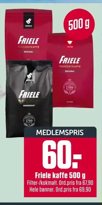 Europris Friele kaffe 500 g tilbud