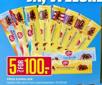 Europris Freia sjokolade tilbud