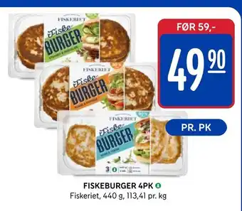 Rema 1000 Fiskeburger 4pk tilbud