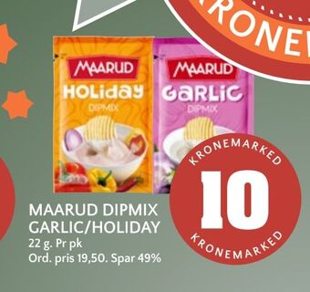 Coop Mega Maarud dipmix garlic/holiday tilbud