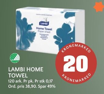 Coop Mega Lambi home towel tilbud