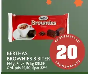 Coop Mega Berthas brownies 8 biter tilbud