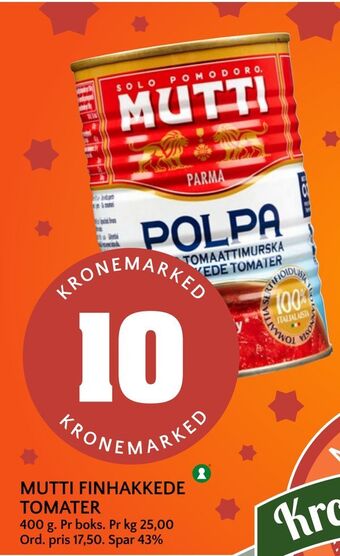 Coop Mega Mutti finhakkede tomater tilbud