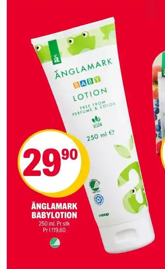 Coop Extra Änglamark babylotion tilbud