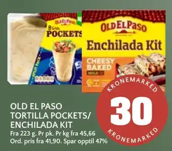 Coop Mega Old el paso tortilla pockets/ enchilada kit tilbud