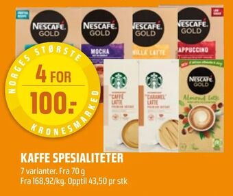 Coop Obs Kaffe spesialiteter tilbud