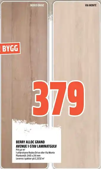 Coop Obs Berry alloc grand avenue 1-stav laminatgulv tilbud