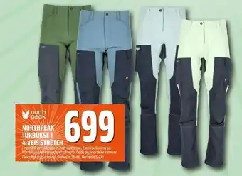 Coop Obs Northpeak turbukse i 4-veis stretch tilbud