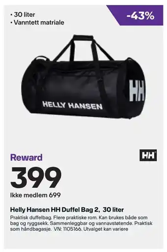 XXL Sport Helly Hansen HH Duffel Bag 2,30 liter tilbud