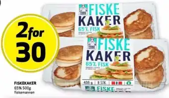 Bunnpris Fiskemannen fiskekaker tilbud