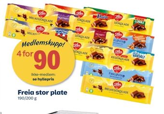 Coop Extra Melkesjokolade sjokoladeplate tilbud
