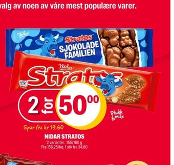 Coop Extra Stratos sjokoladeplate tilbud
