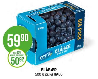 Kiwi Cevita blåbær tilbud
