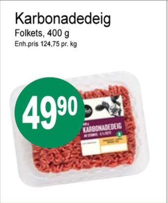 Joker Folkets karbonadedeig tilbud