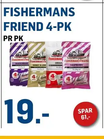 Price Lagerbutikk Fishermans friend 4-pk tilbud
