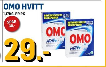 Price Lagerbutikk Omo hvitt tilbud
