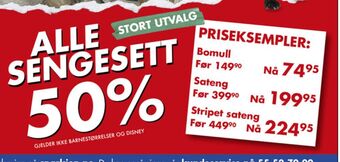 Sparkjøp Ukjent sengesett tilbud