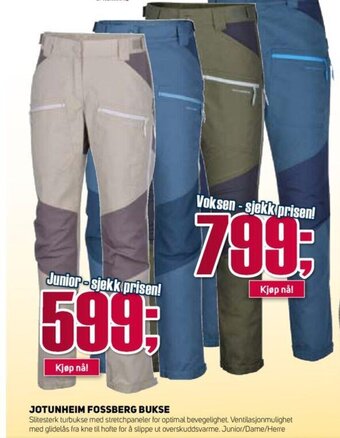 Sport 1 Jotunheim fossberg bukse tilbud