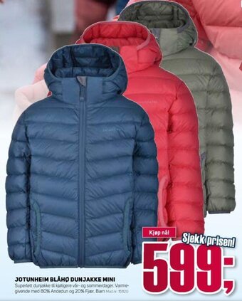 Sport 1 Jotunheim Blåhø Dunjakke Mini tilbud