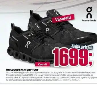 Sport 1 On Cloud 5 Waterproof tilbud